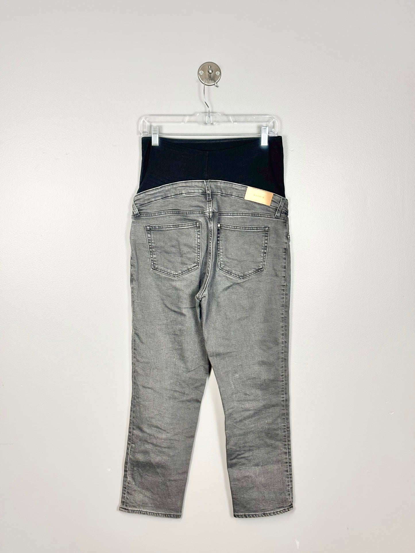 S - H & M Mama Grey Straight Ankle Jeans