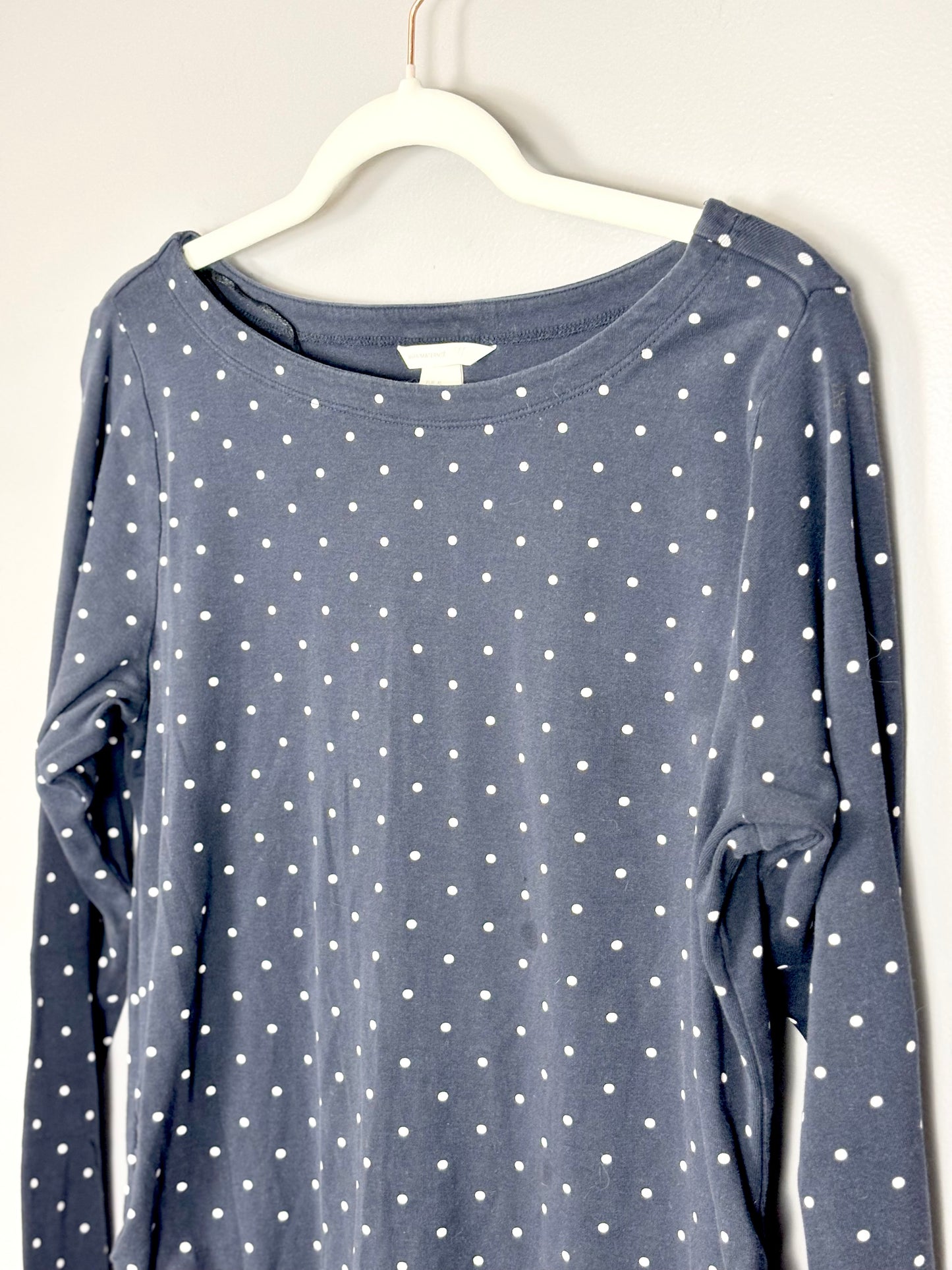XL - H & M Navy Polka Dot Shirt