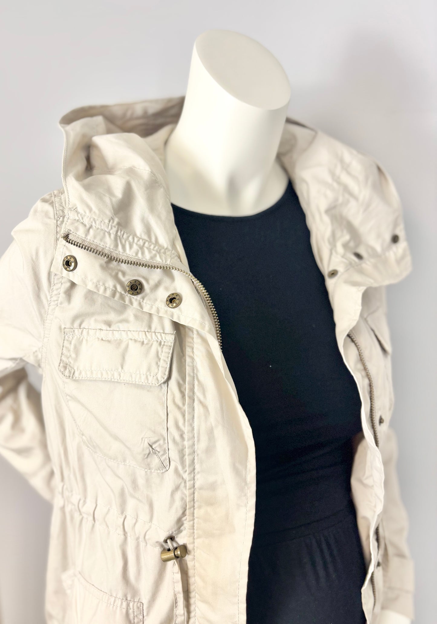 S - H & M Mama Cream Cotton Spring Jacket
