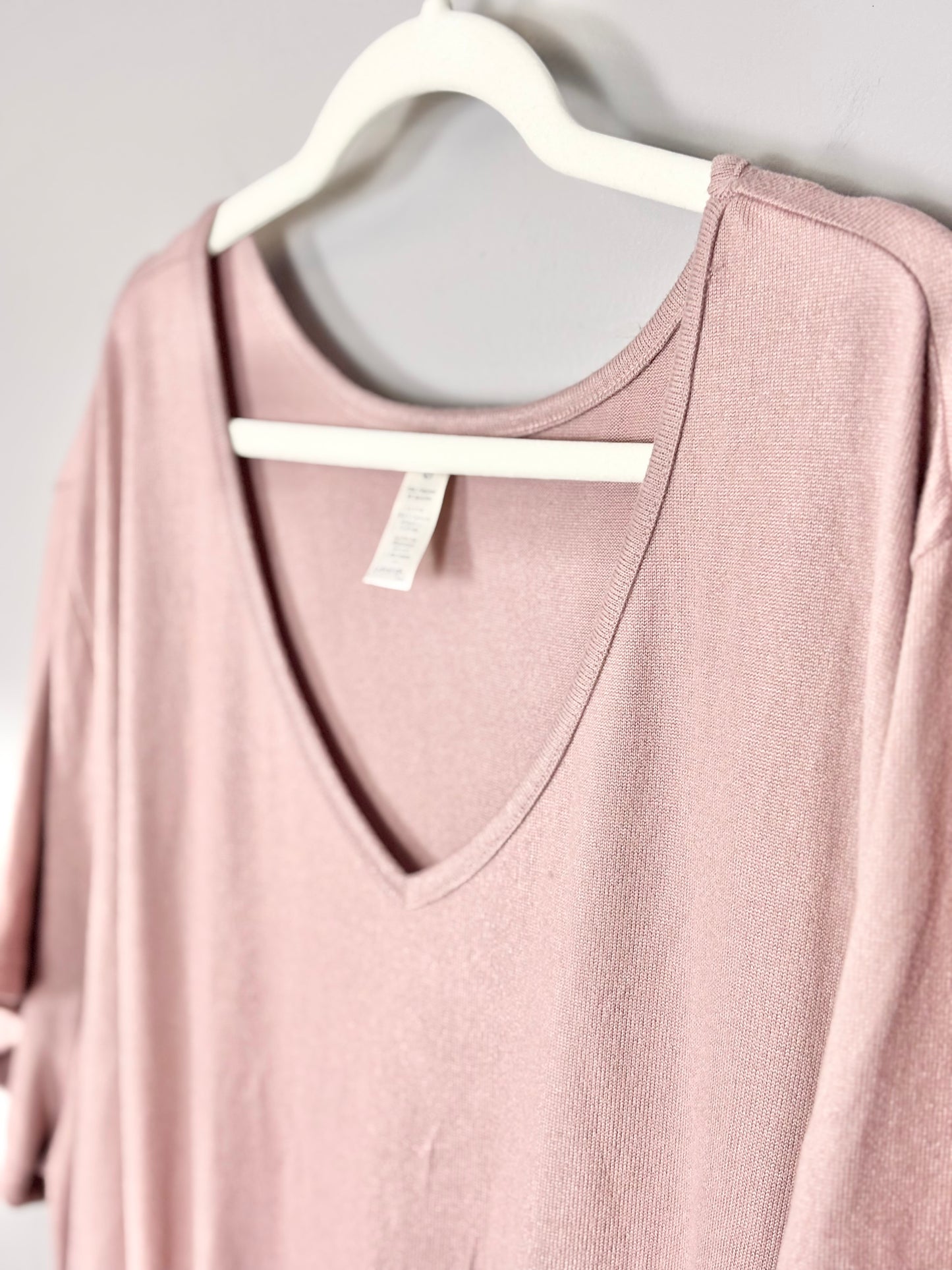 4XL - George Dusty Rose Knotted Top