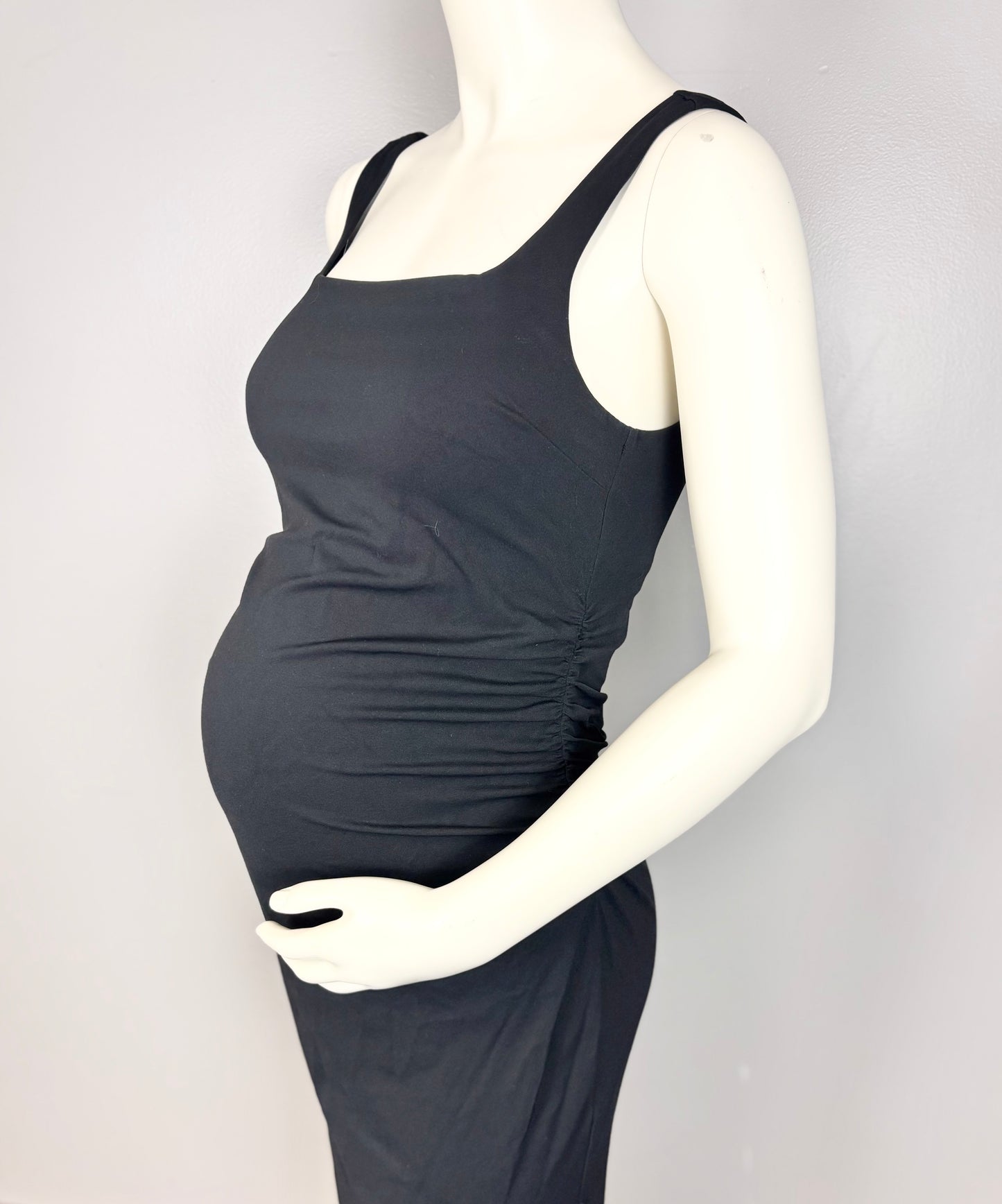 S/M - Long Black Buttersoft Bodycon Dress