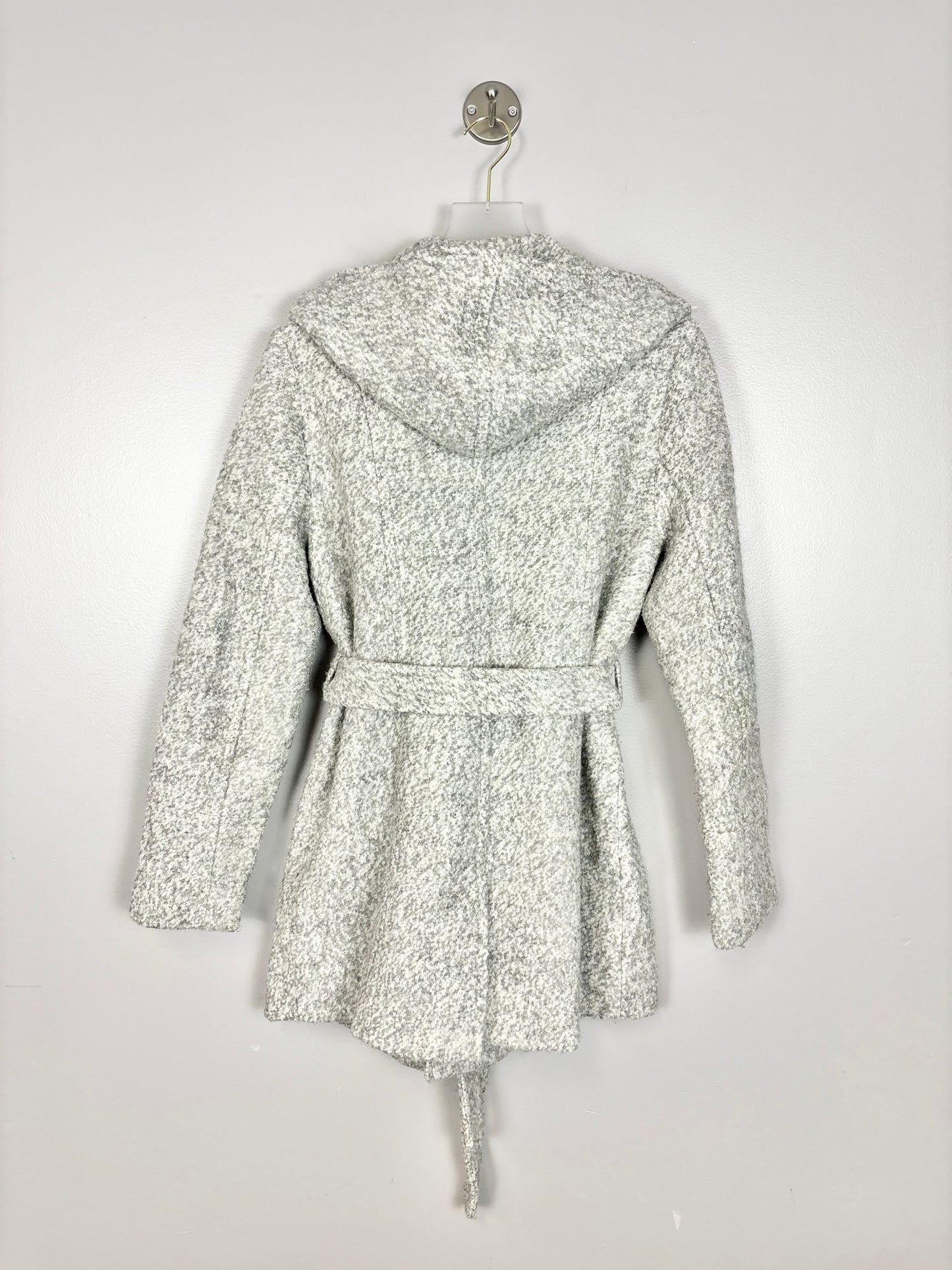 M - Motherhood Hooded Grey Wool-Blend Jacket