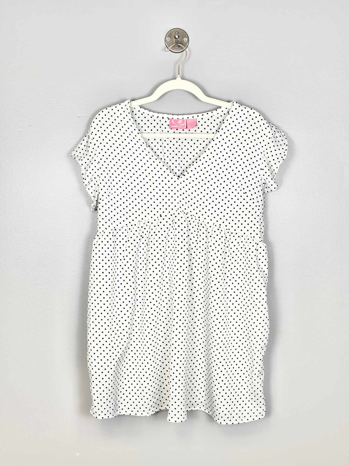 L - Times Two Polka Dot Flutter Blouse