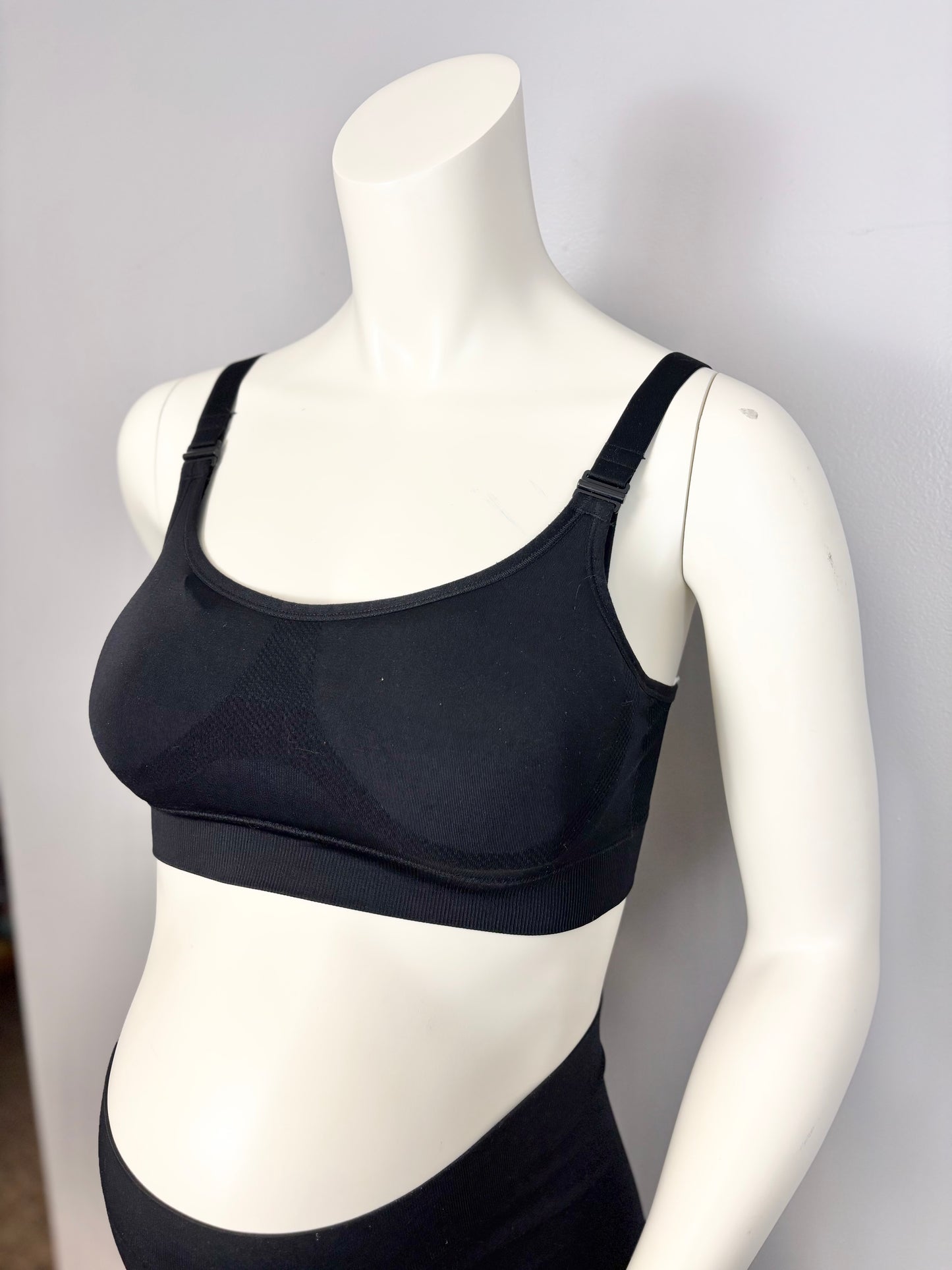 M - Thyme Black Nursing Sports Bra