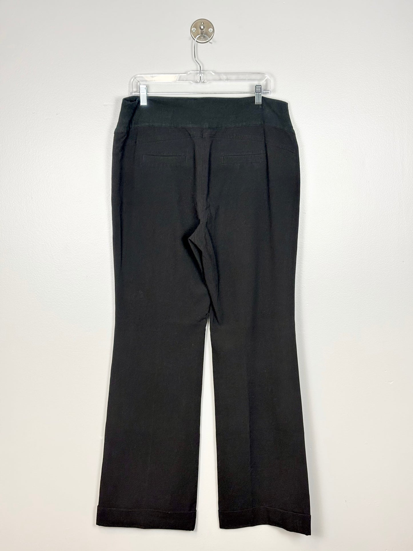L - Thyme Black Cuffed Dress Pant