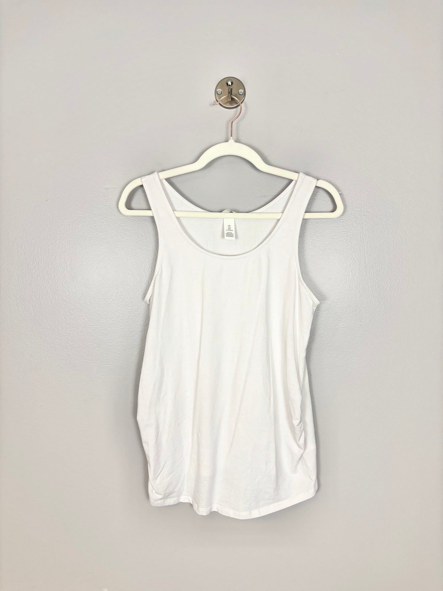 L - H & M White Maternity Tank