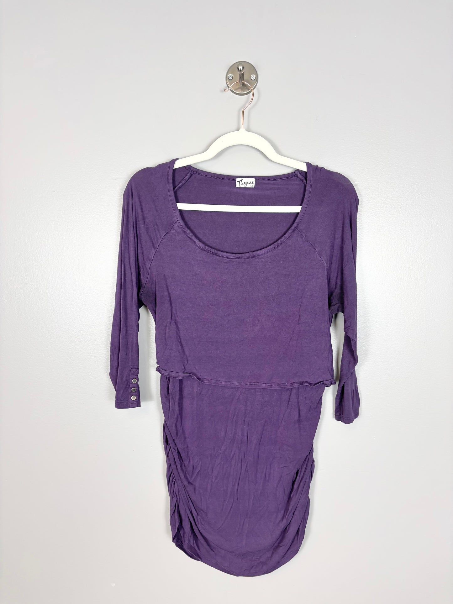 L - Thyme Plum Nursing Shirt