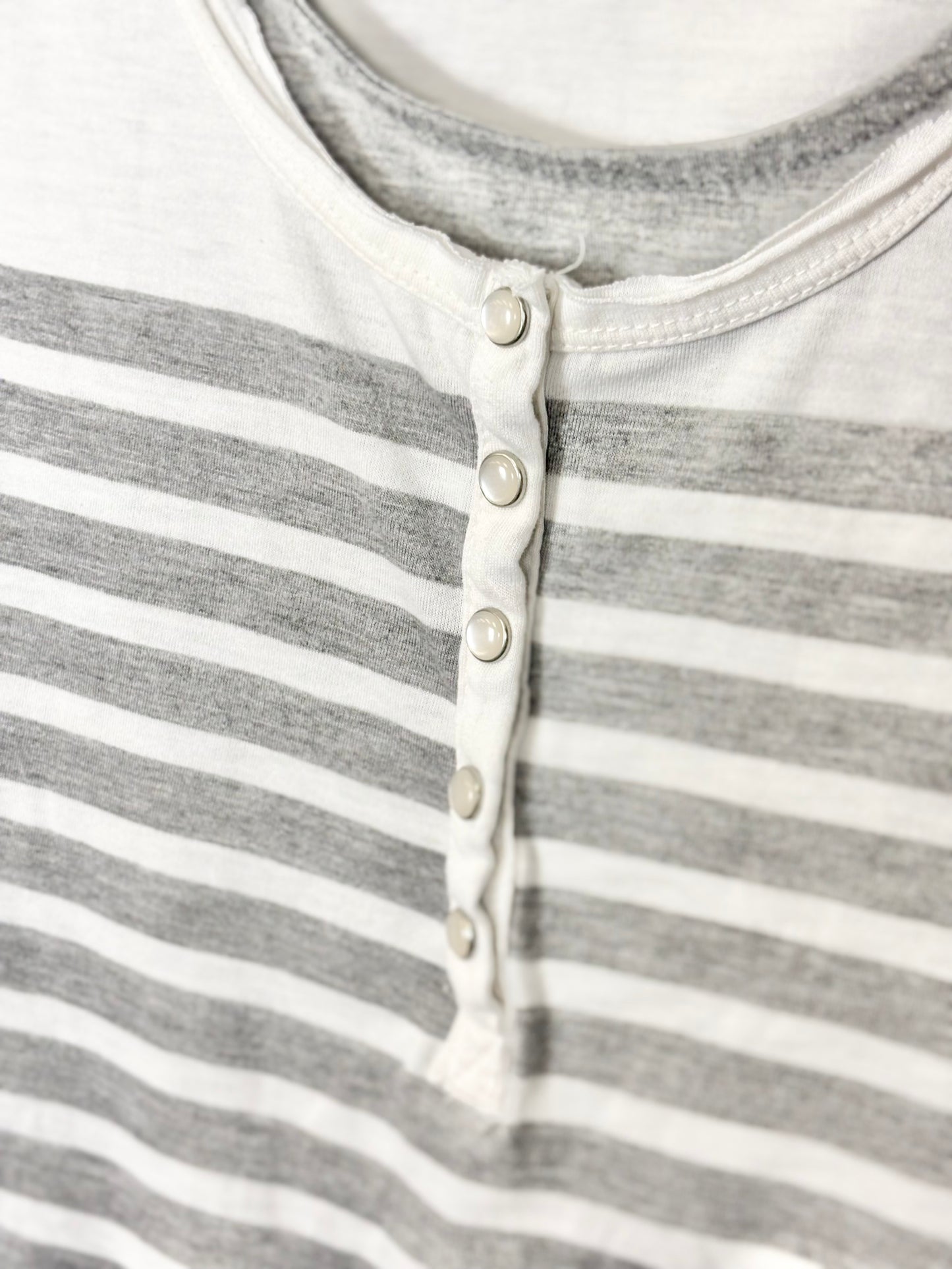 XXL - Thyme Grey Stripe Nursing Tank