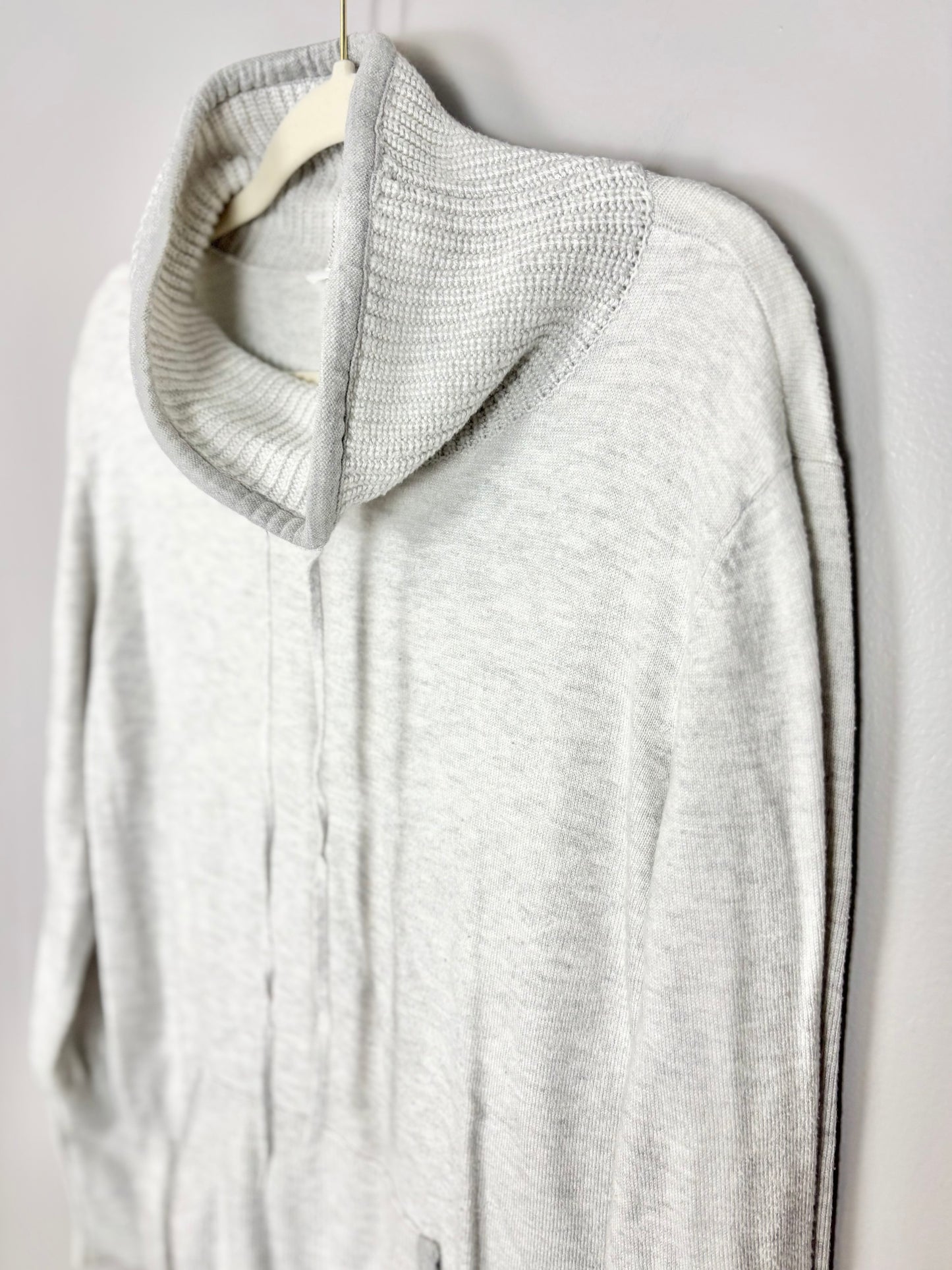 L - Thyme Grey Kangaroo Sweater