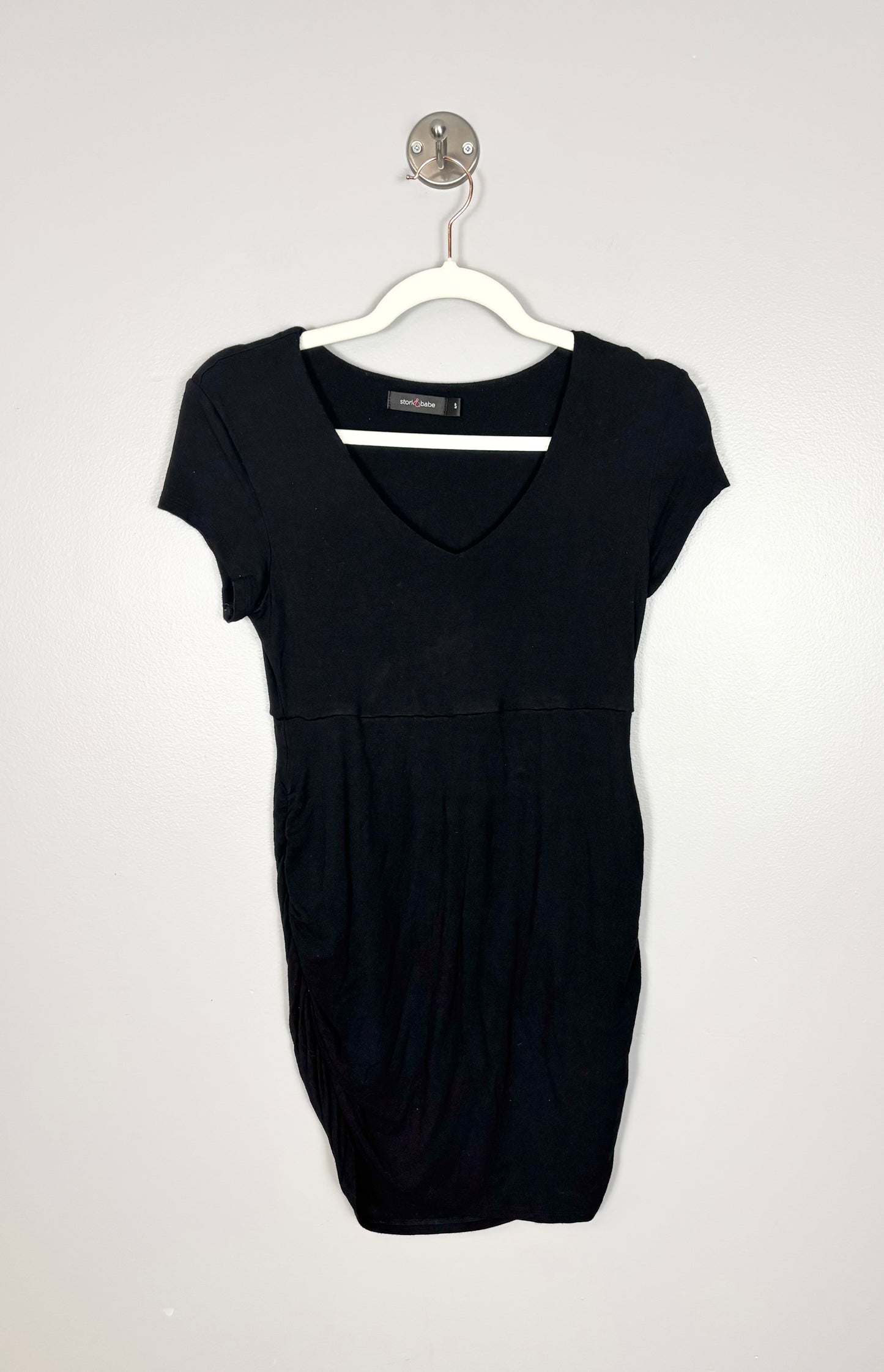 S - Stork & Babe Black Stretch Shirt