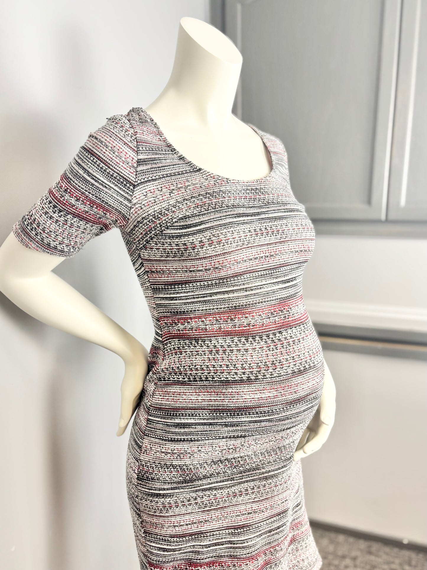 XS - Thyme Tapestry Weave Shift Dress