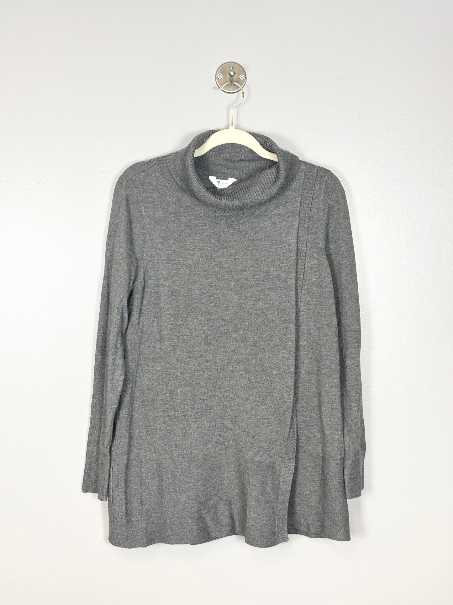 L - Thyme Grey Nursing Sweater