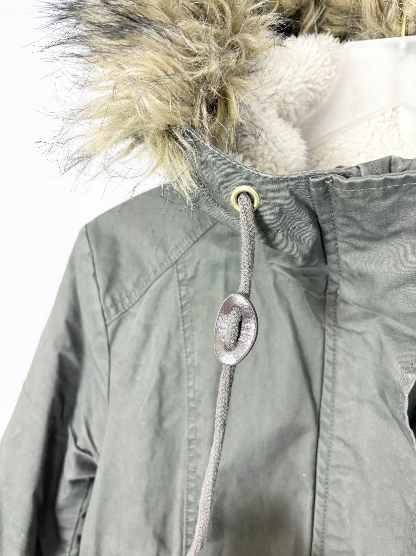 S - H & M Sage Green Winter Coat