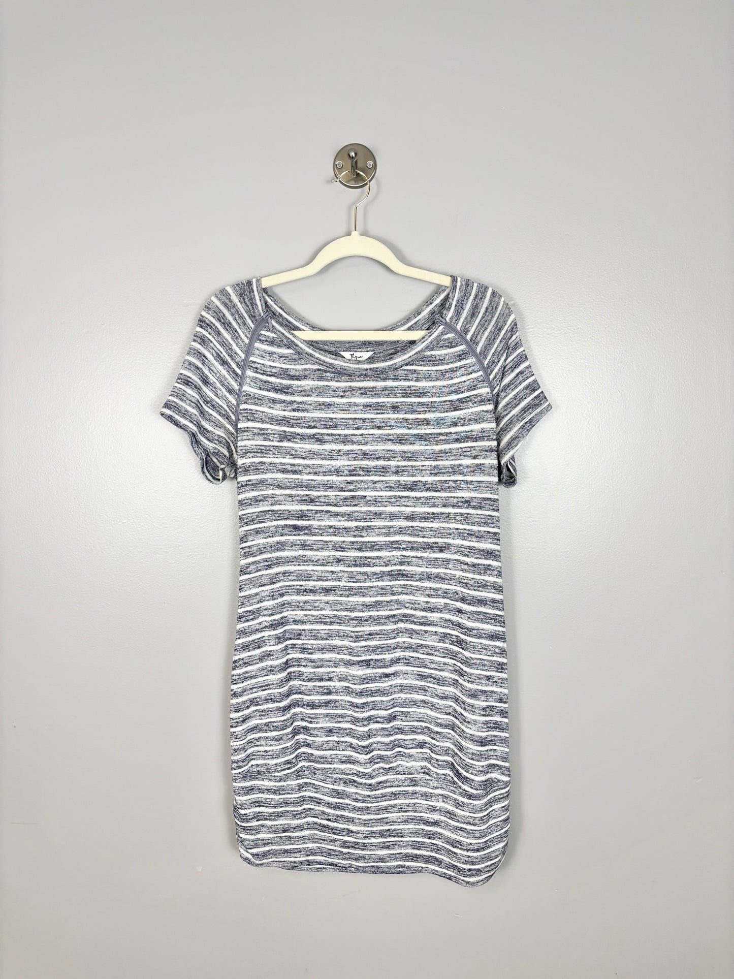 M - Thyme Lavender Striped Nursing Shirt