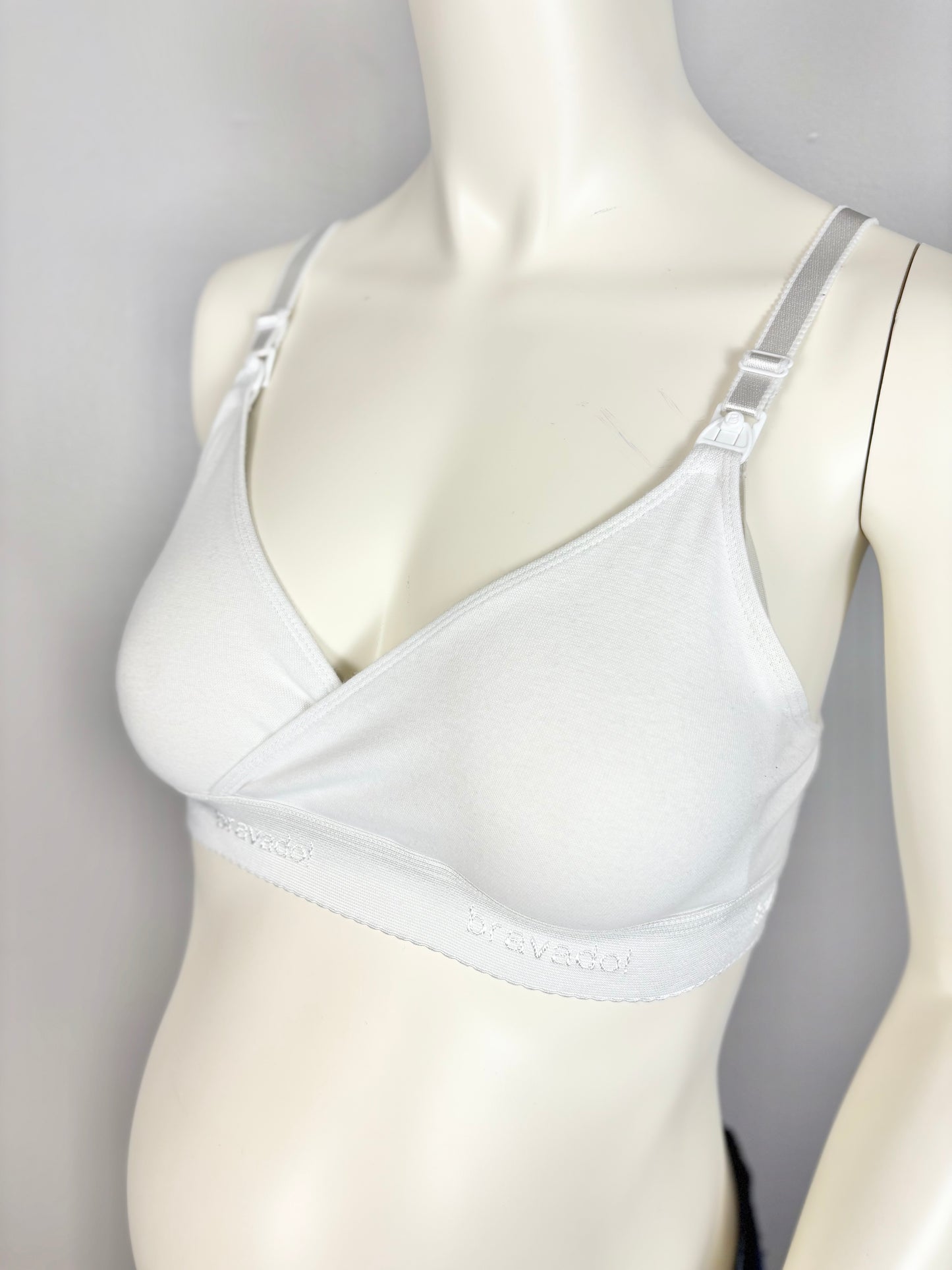 S - Bravado White Nursing Bralette
