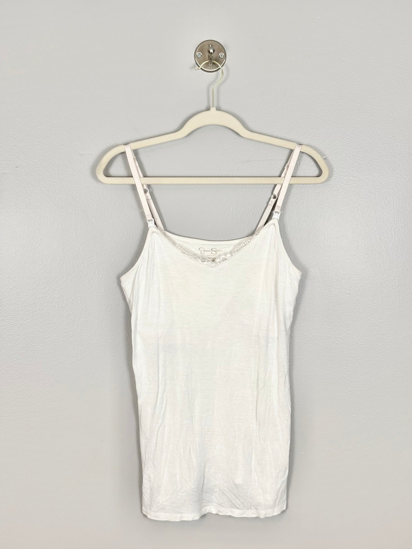 M - Jessica Simpson White Nursing Tank
