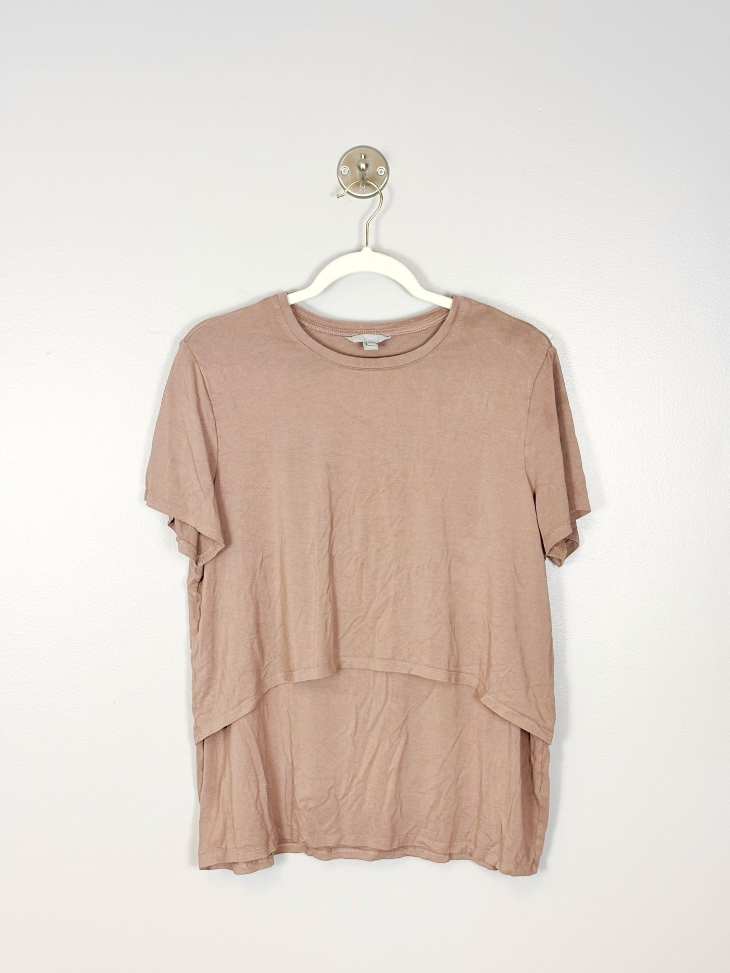L - Thyme Mocha Nursing Shirt