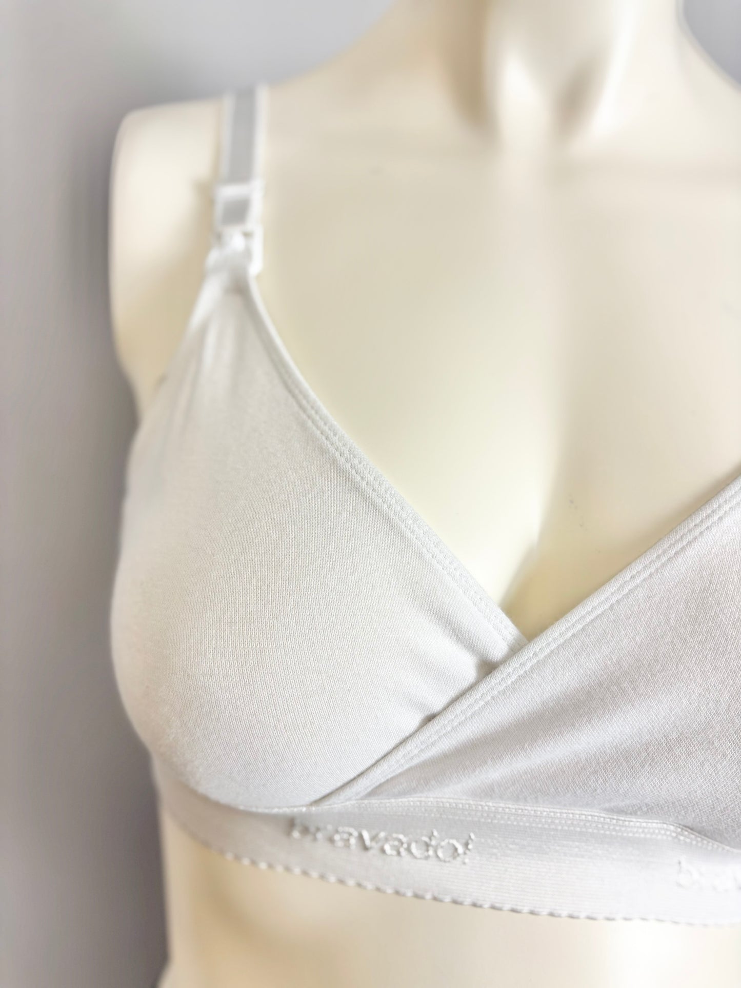 S - Bravado White Nursing Bralette