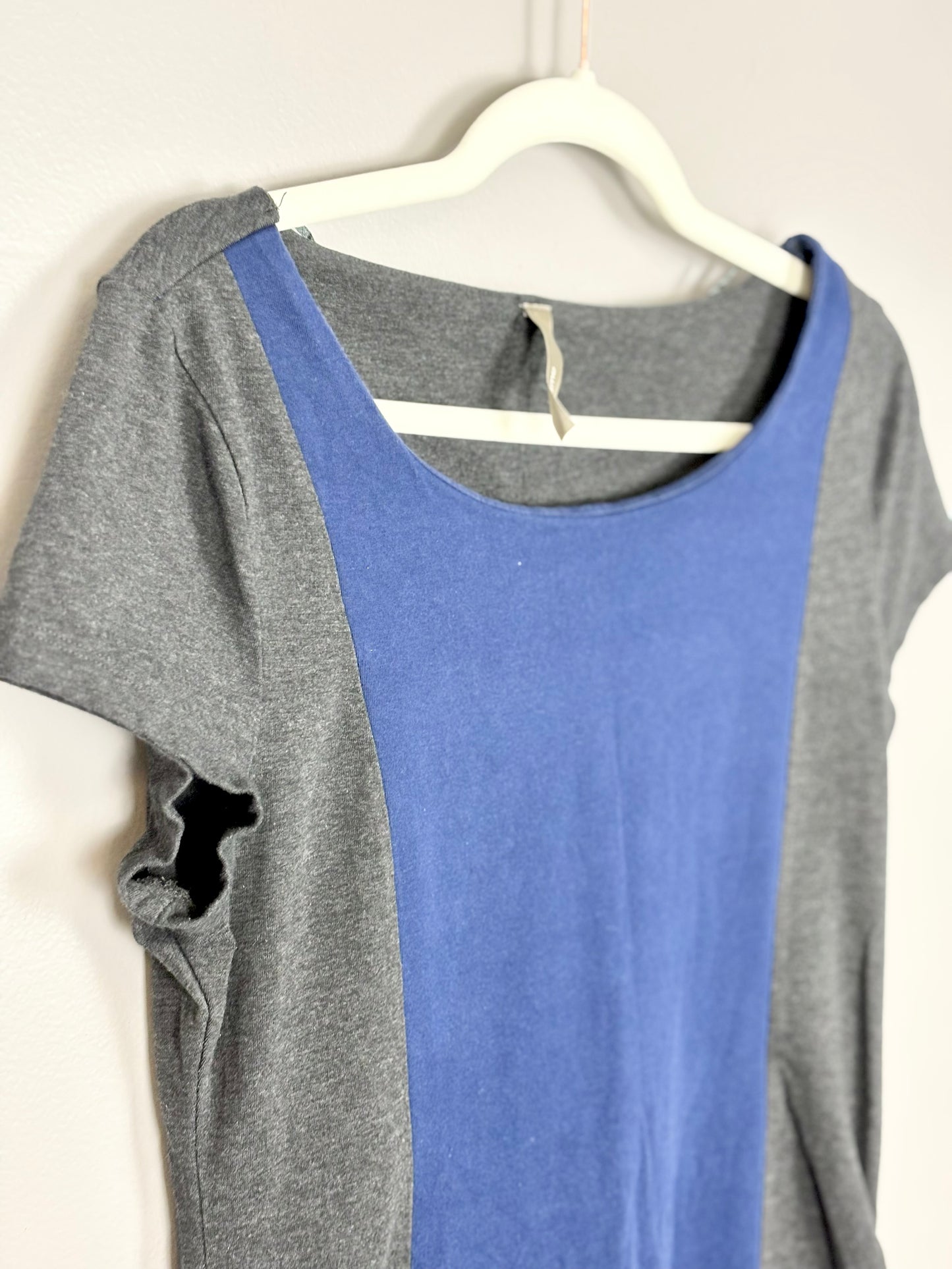 L - Thyme Blue Panel Shirt