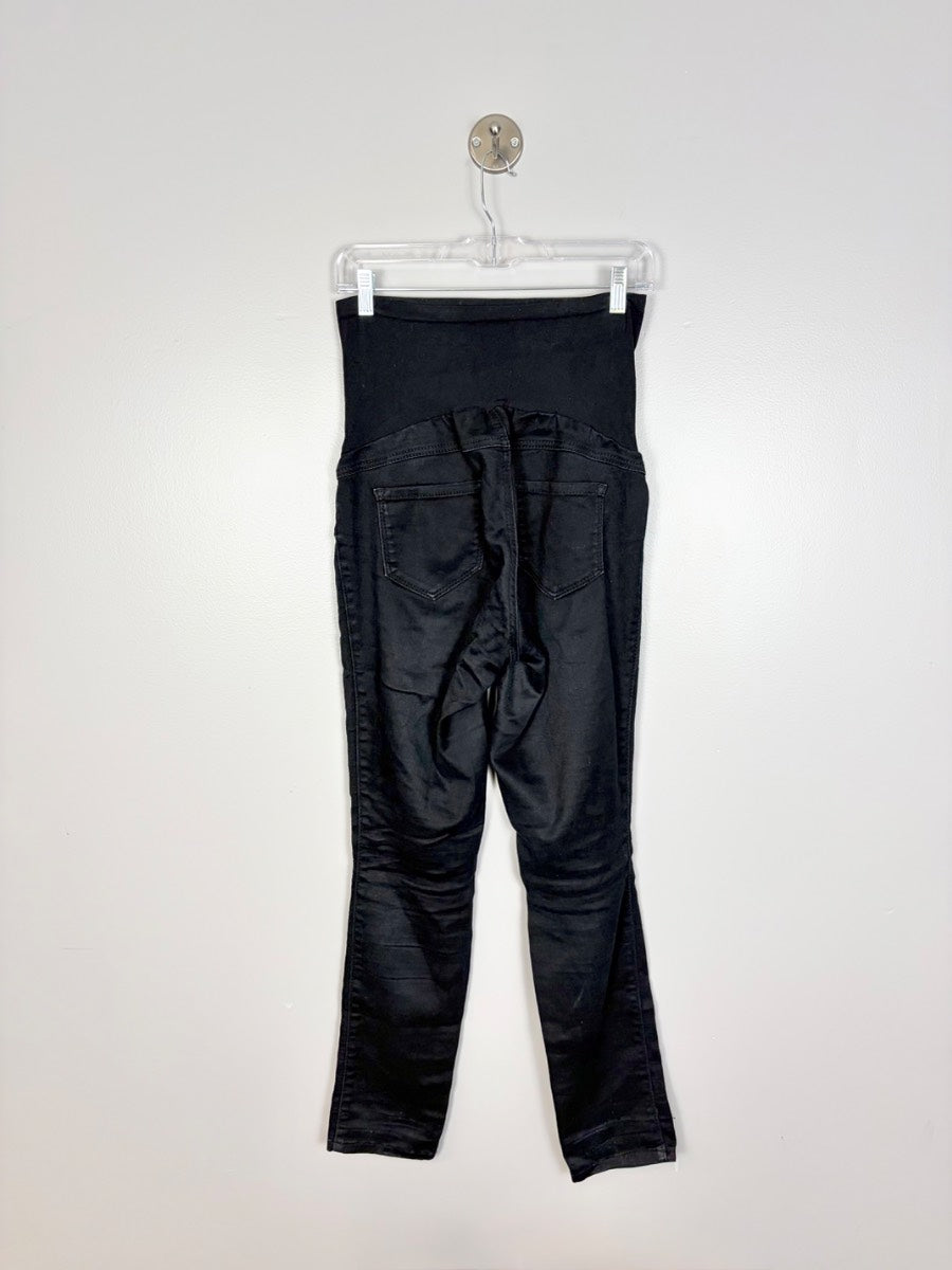 M - Motherhood Black Cotton Straight Leg Jeans