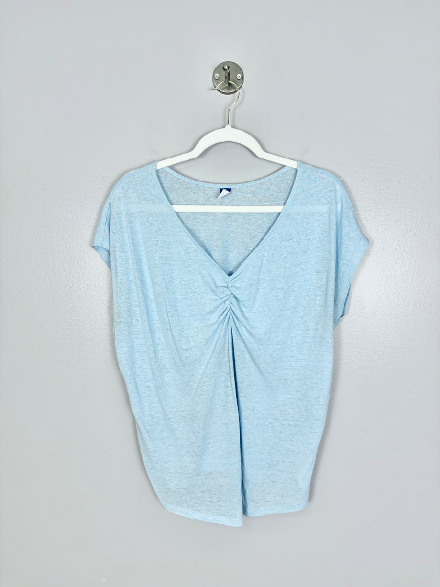 L - Old Navy Powder Blue Wrap Front Top
