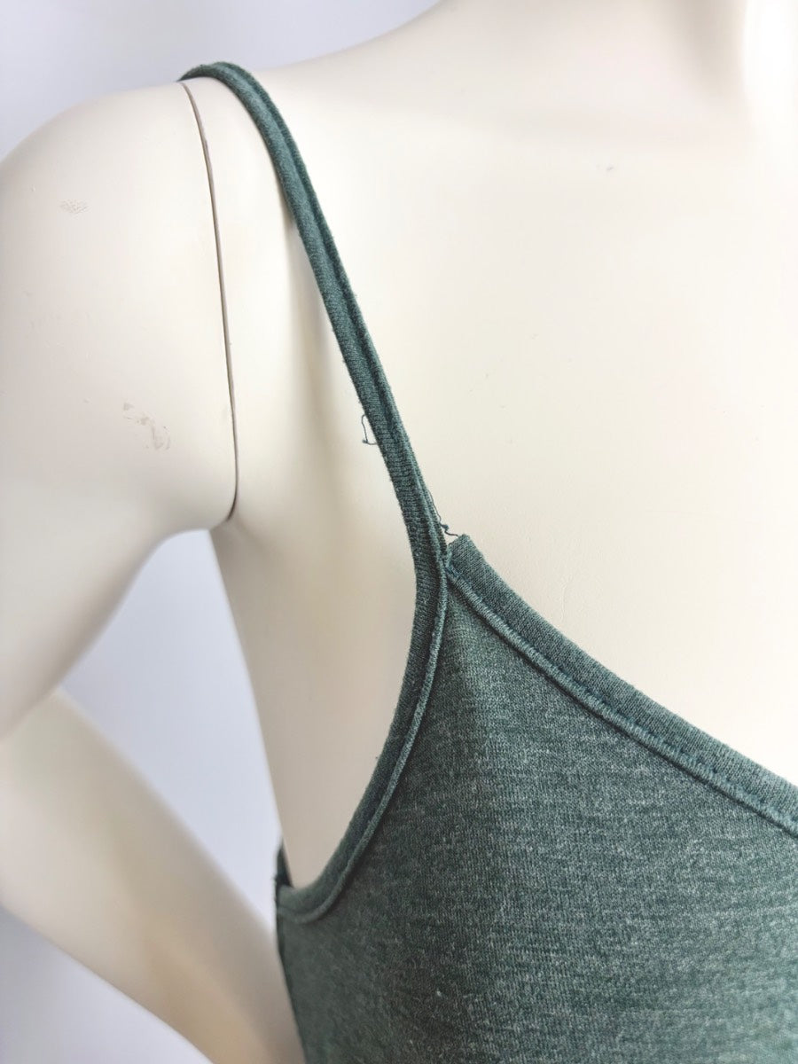 L - Shein Pine Green V-neck Jumpsuit
