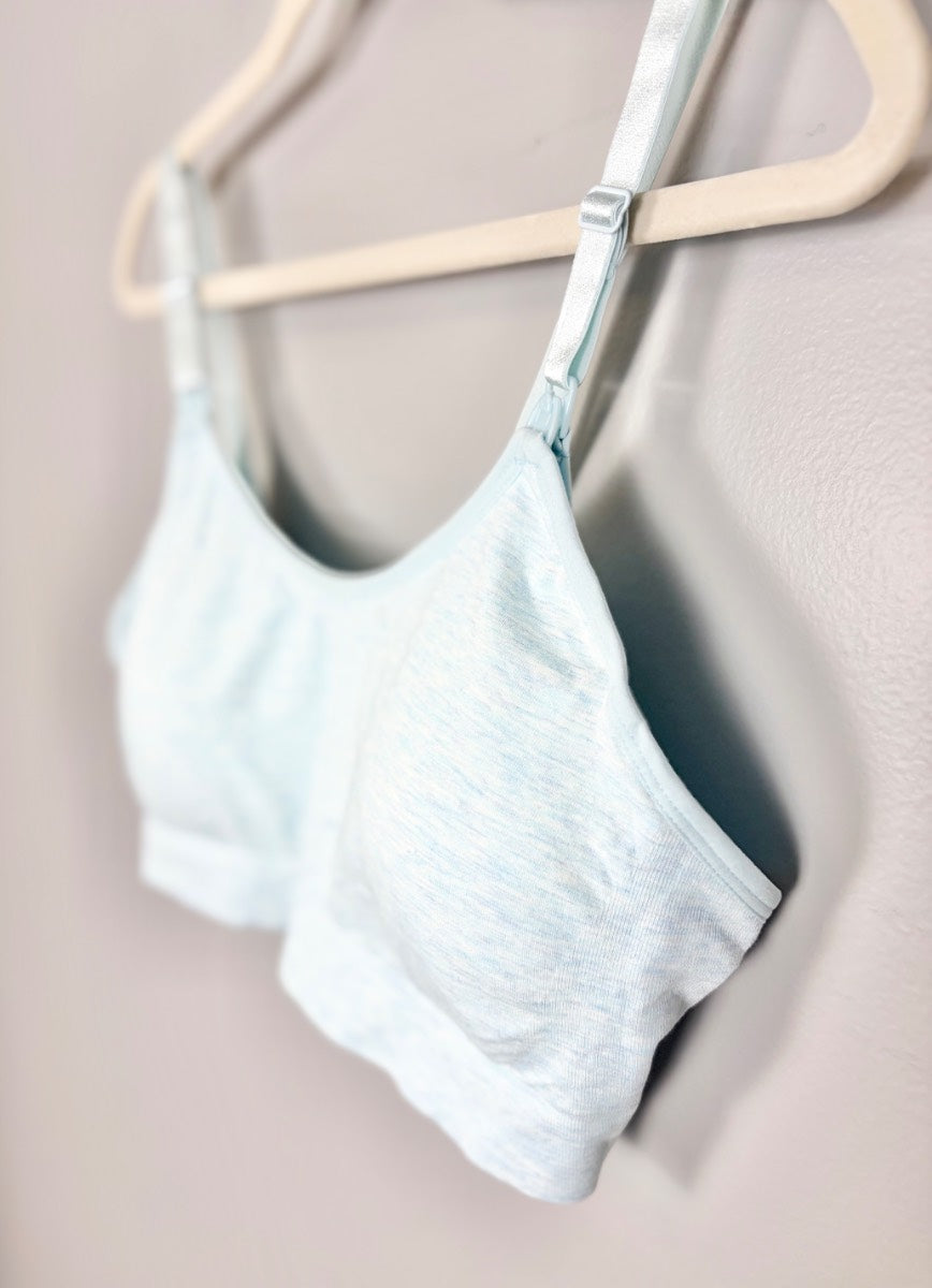 XL - Baby Blue Nursing Sports Bra