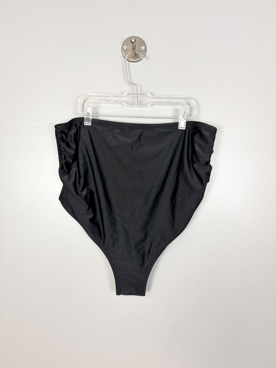 L - Charcoal High-waisted Bikini Bottom