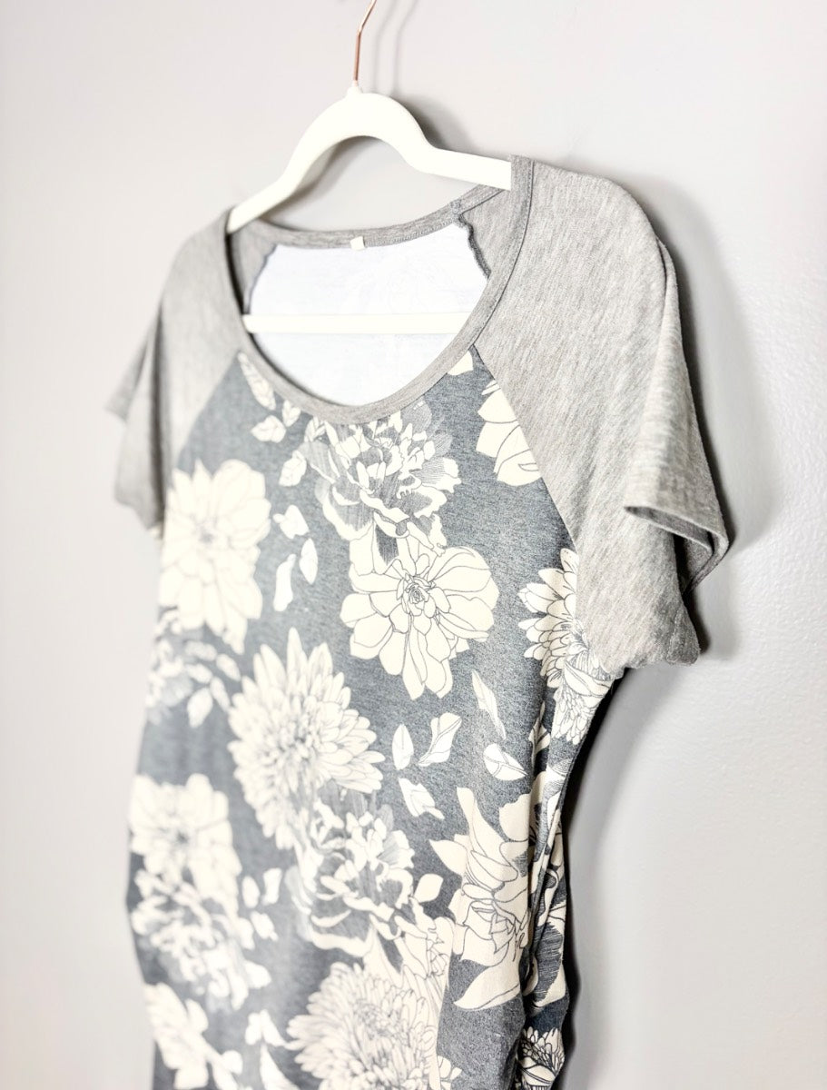 XL - Floral Raglan Tee