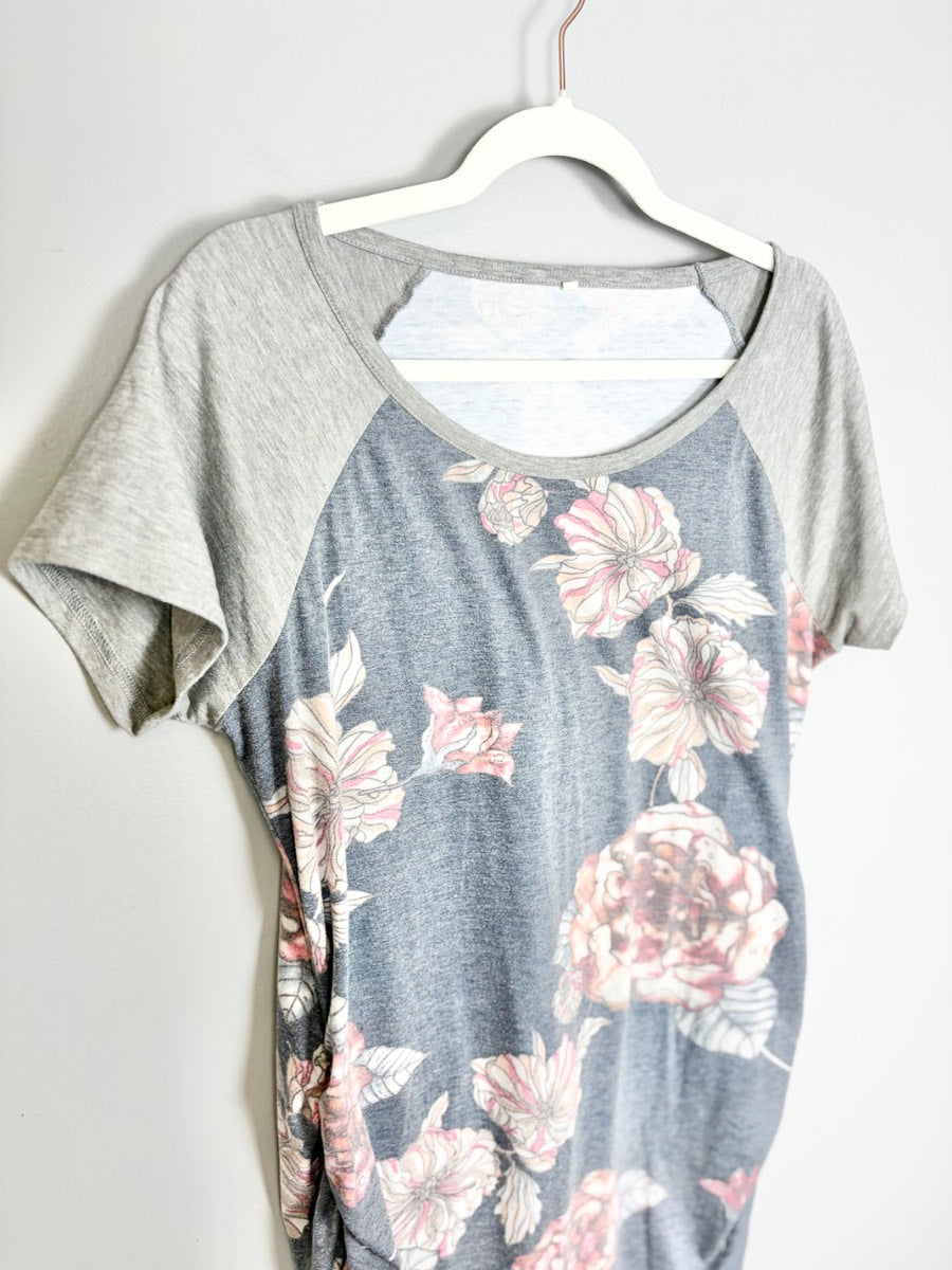 XL - Floral Raglan Tee