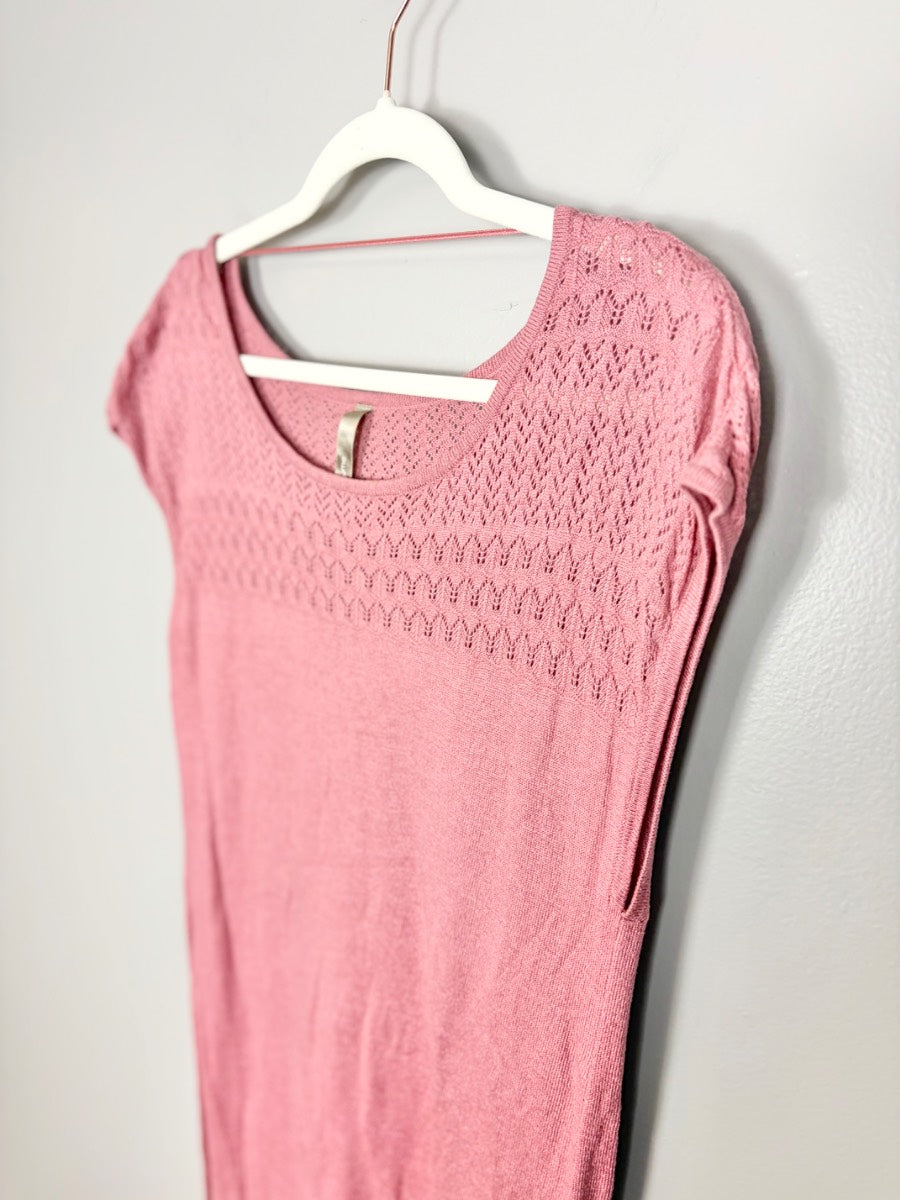 L - Thyme Pink Knit Top
