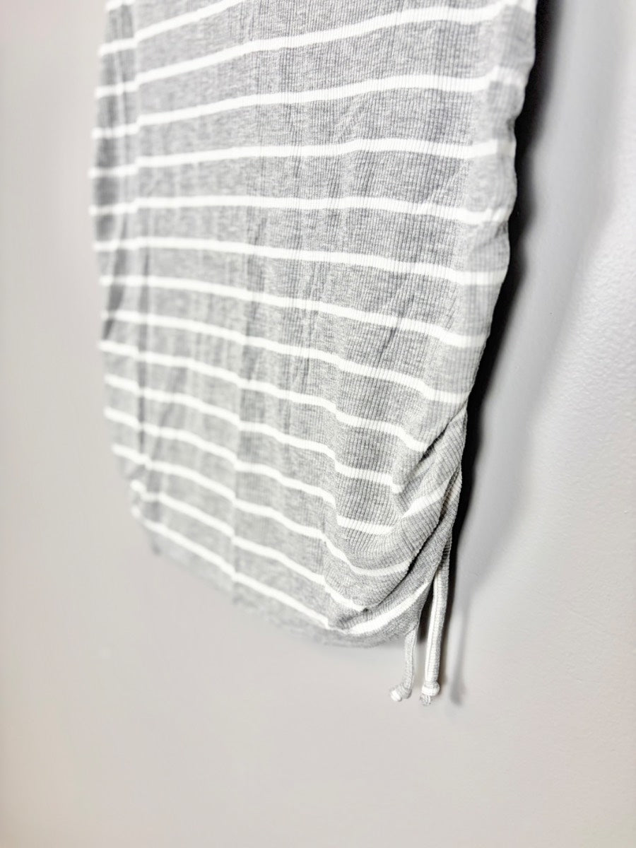 L - Paisley Sky Striped Sleeveless Top