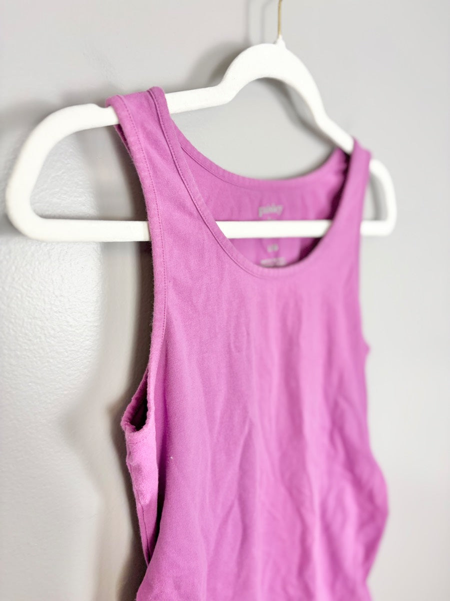 L - Paisley Sky Pink Tank