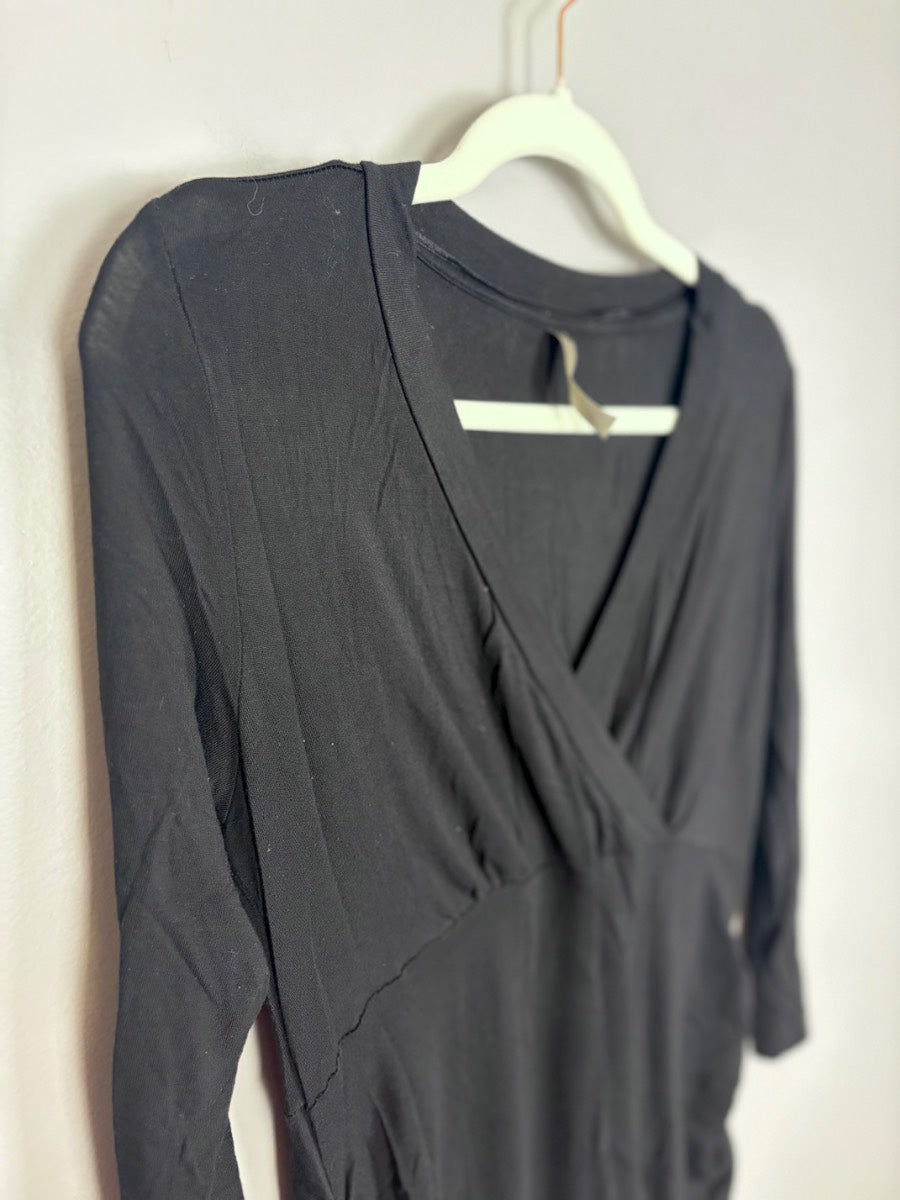 M - Thyme Black Wrap Shirt