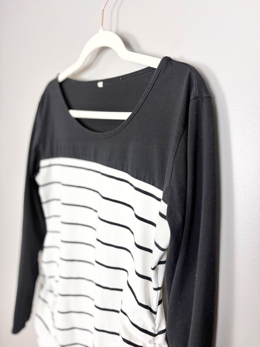 L - Colorblock Stripe Top