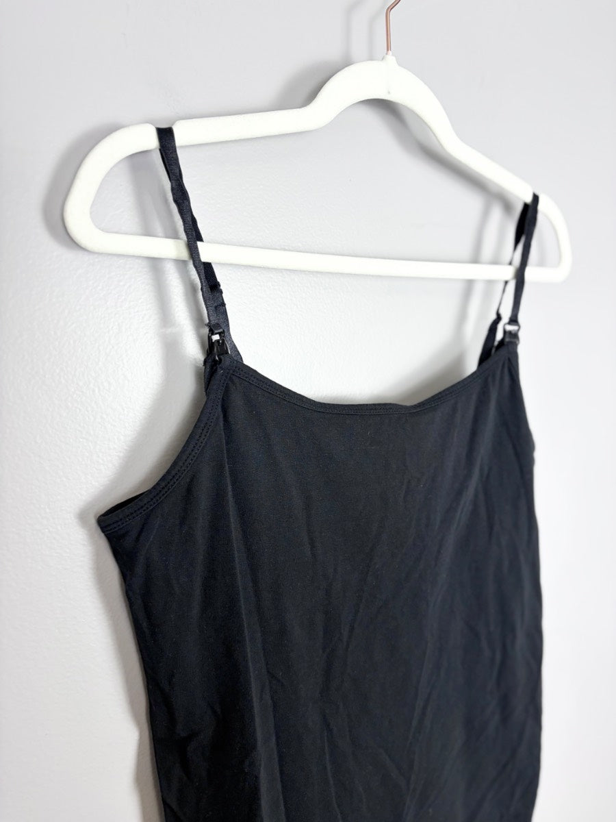 L - Thyme Black Nursing Cami Tank