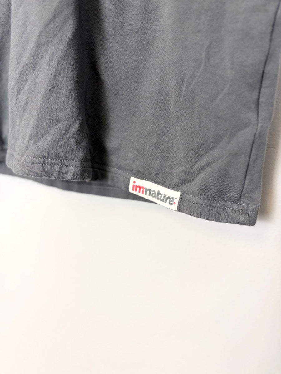 M - Dark Grey Zippered Nursing Tee