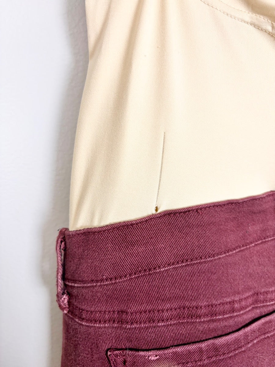 L - Makers of True Originals Burgundy Skinny Jeans