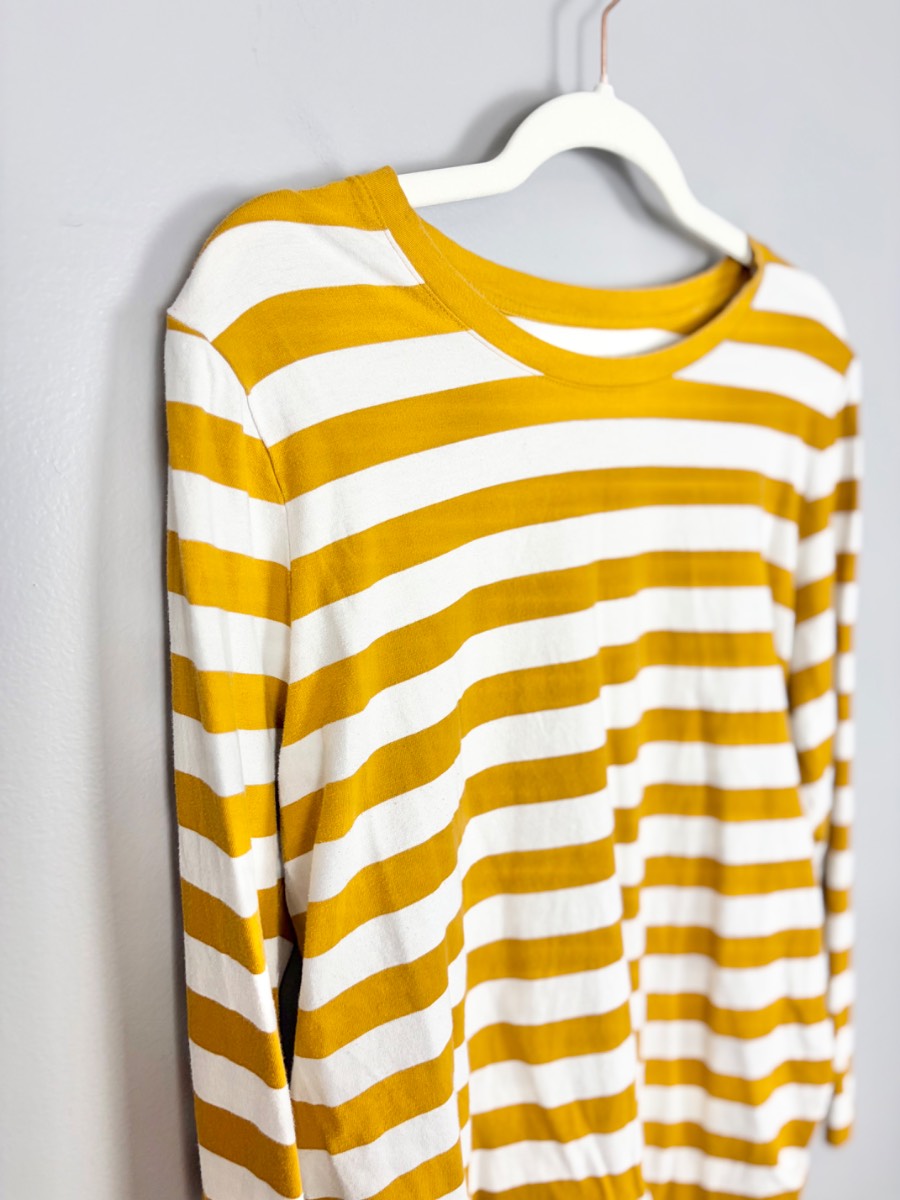 XL - Old Navy Mustard Striped Long Sleeve Top