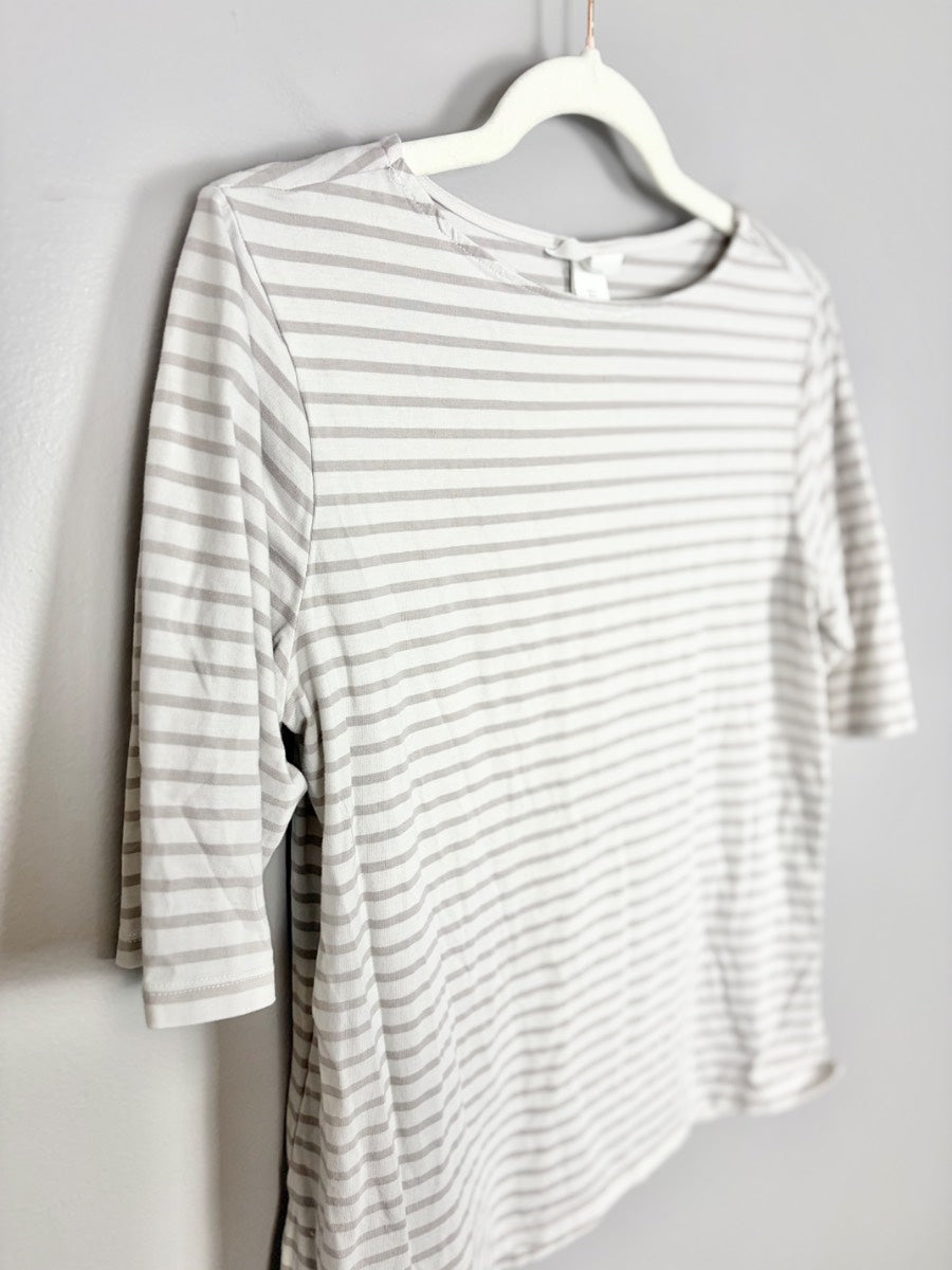 M - H & M Striped Boxy Tee