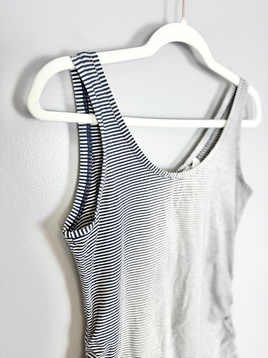 M - Motherhood Striped Reversible Tank Top
