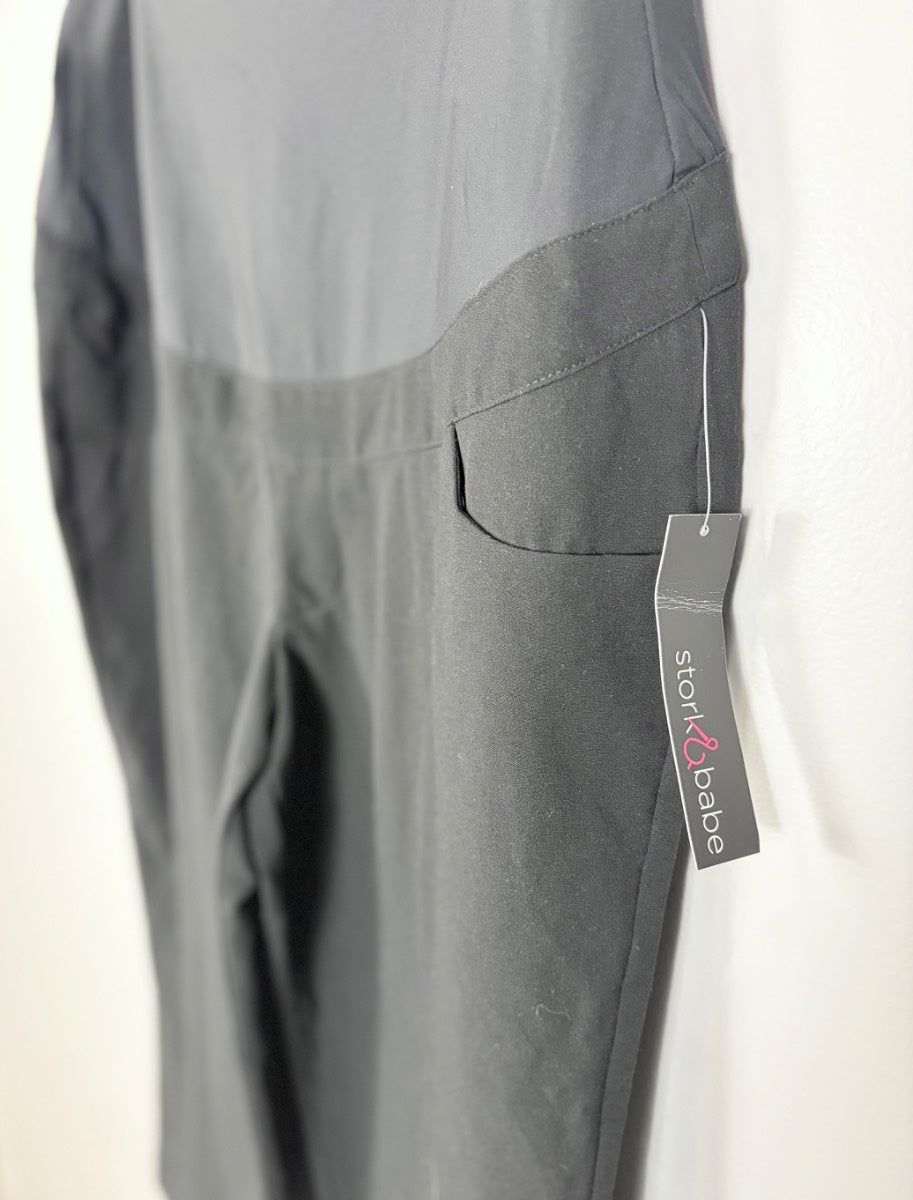 XL - Stork & Babe Wide Leg Cropped Dress Pants