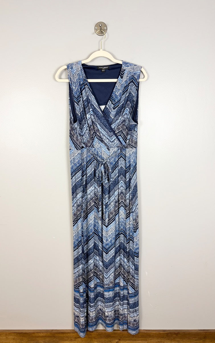 XXL - Mario Serrani Italy Chevron Print Maxi Dress