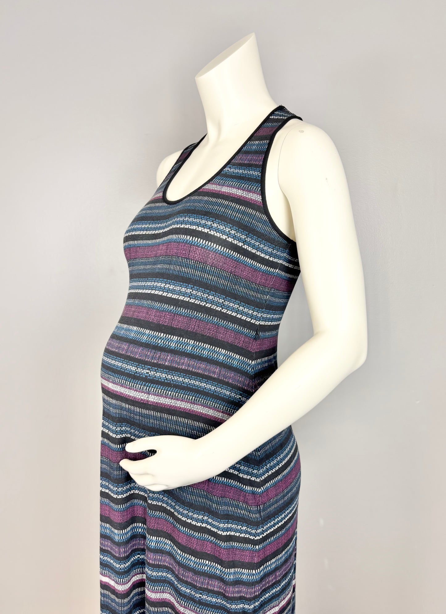 M – Thyme Striped Maxi Dress