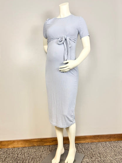 M - SHEIN Periwinkle Blue Tie Front Dress