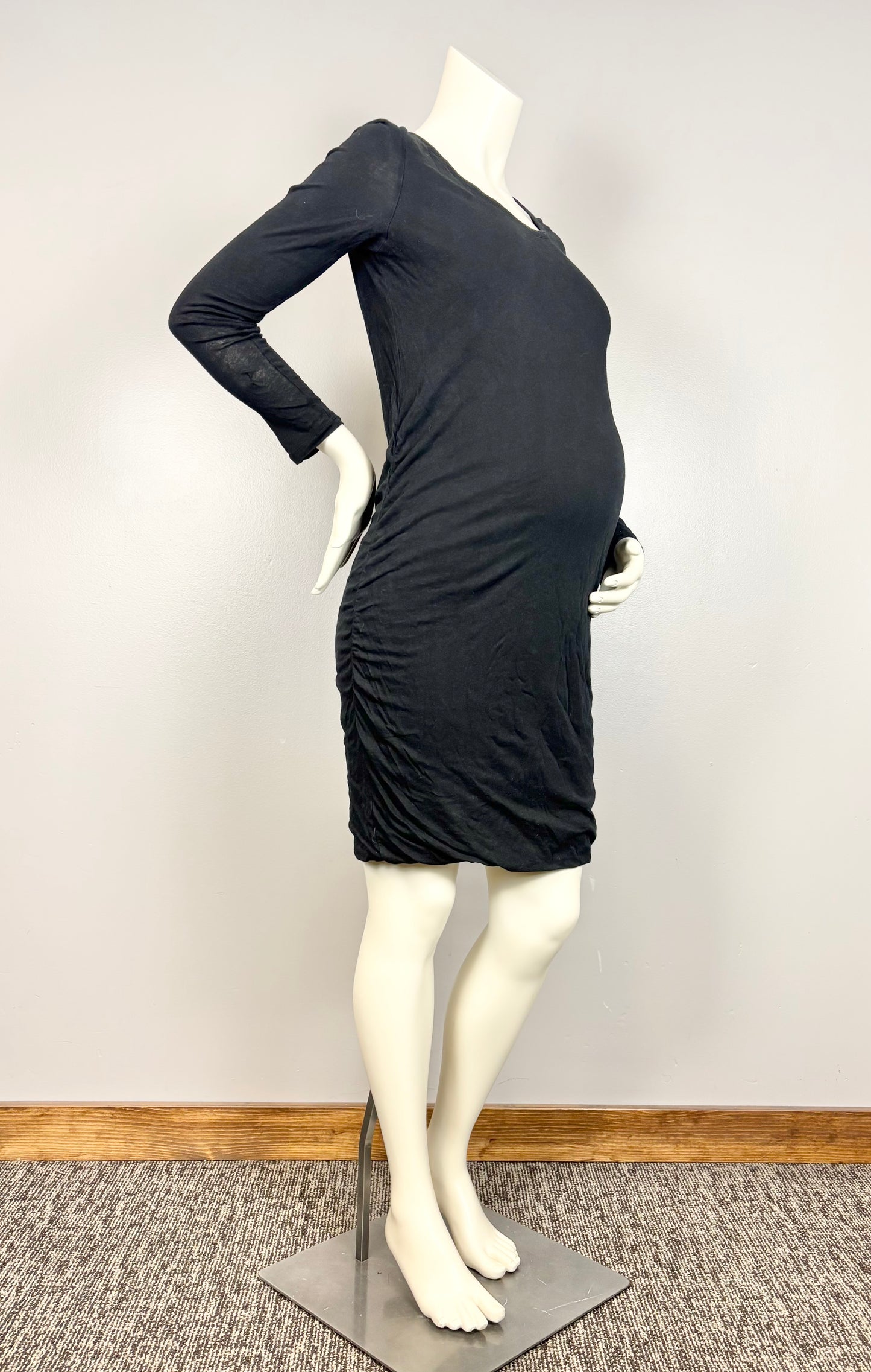 M - Gap Black Long Sleeved Bodycon Dress