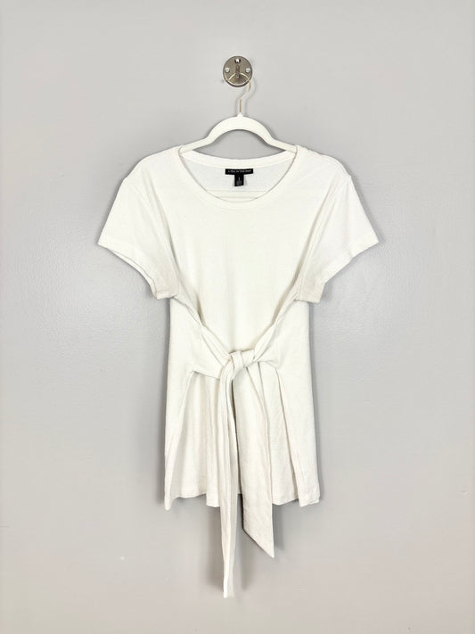 L - A Pea In The Pod Cream Tie-Front Blouse