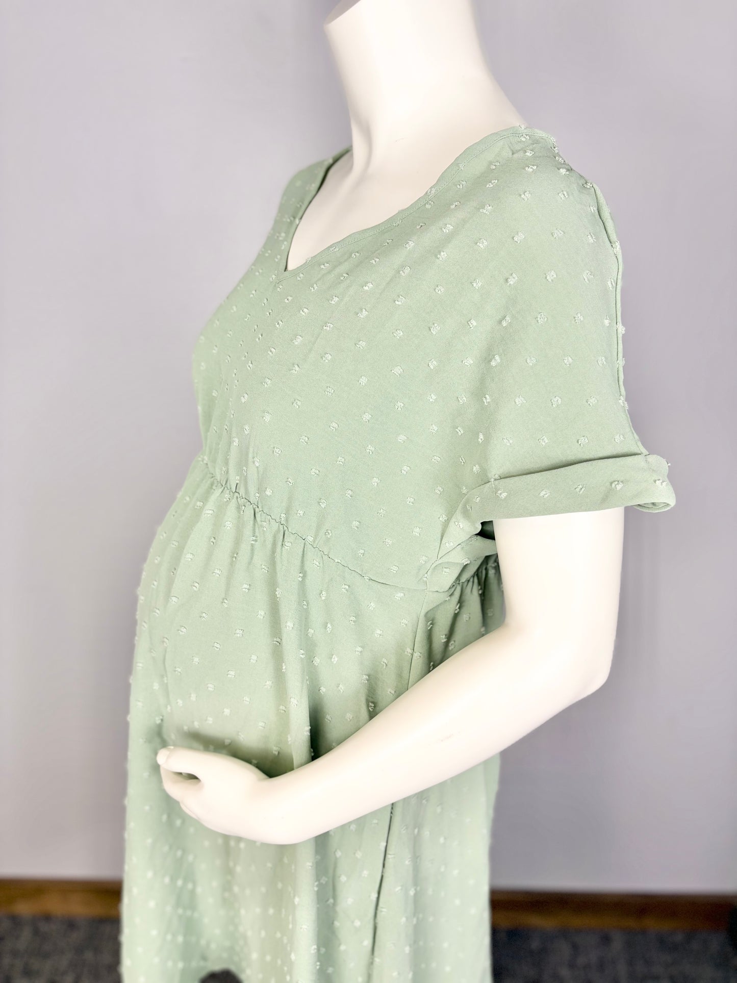 L - SHIEN Soft Green Midi Dress