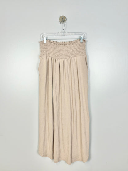 XXL - Zenana Double Slit Oatmeal Skirt
