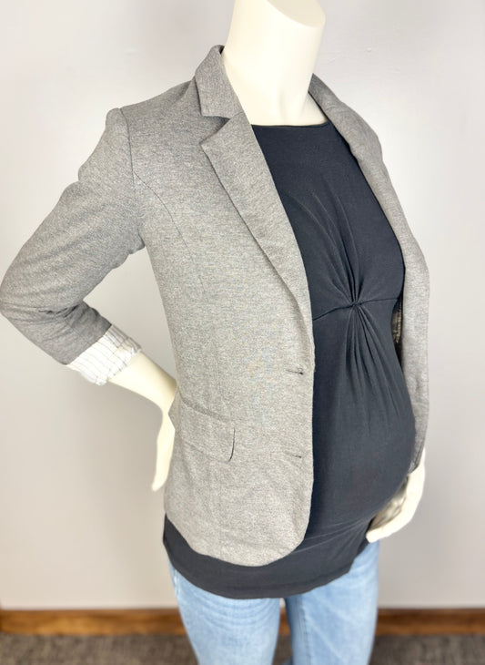 S - Love Tree Grey Pinstripe Suit Jacket